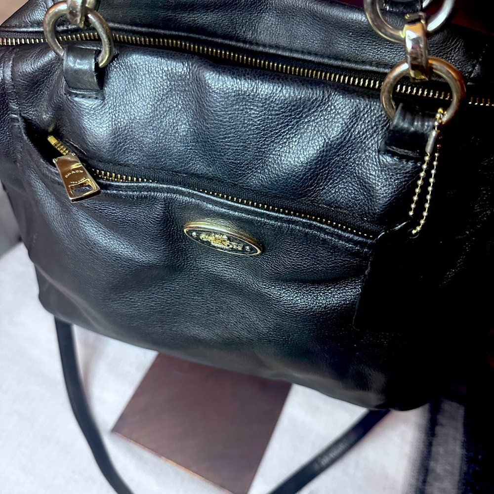 Vintage Coach Black leather handbag